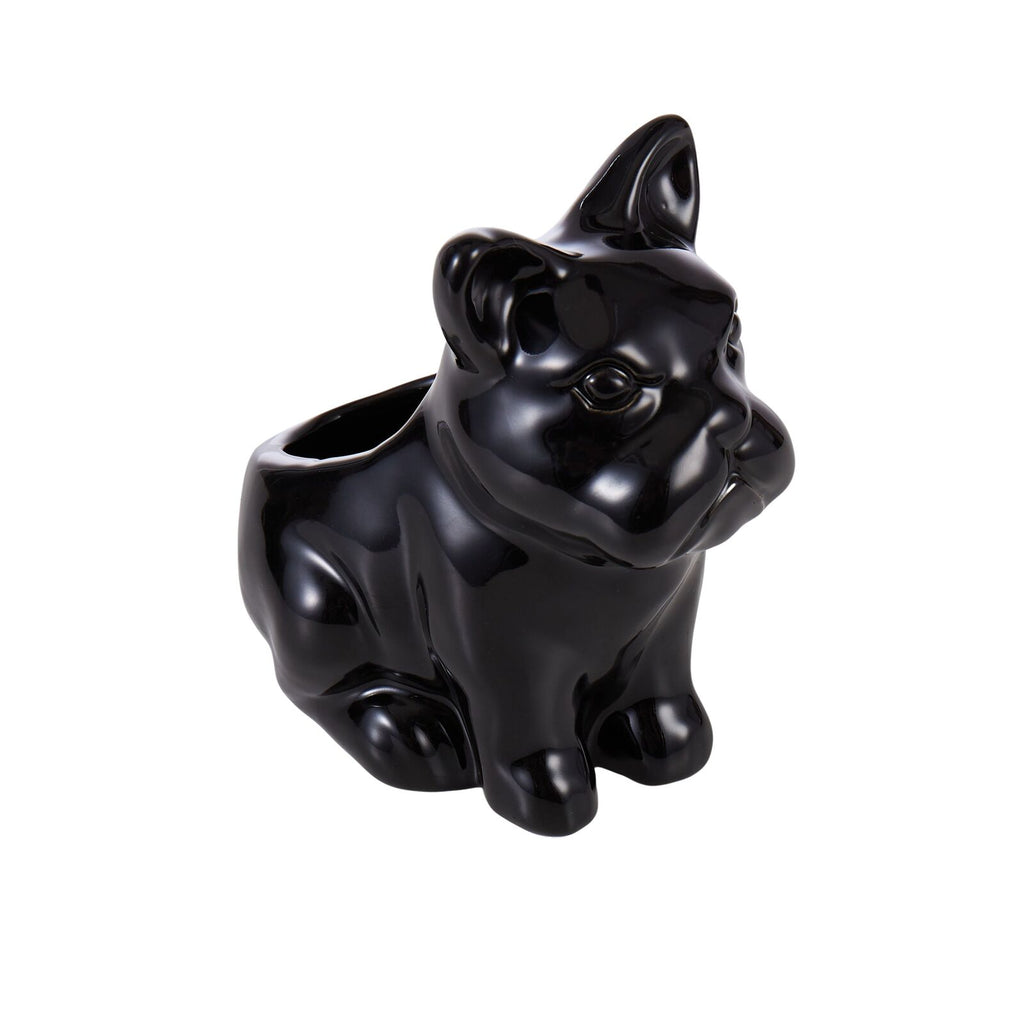 Emporium: Eddy Black Ceramic Puppy Planter (14cm)