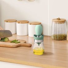 Load image into Gallery viewer, OZZYCOOK 2 Pack 2-in-1 Glass Olive Oil Bottle and Brush - Green