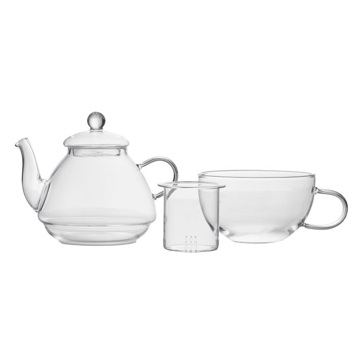 Leaf & Bean: Frankie Tea For One 650ml Glass Teapot & Tea Cup