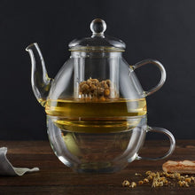 Load image into Gallery viewer, Leaf &amp; Bean: Frankie Tea For One 650ml Glass Teapot &amp; Tea Cup