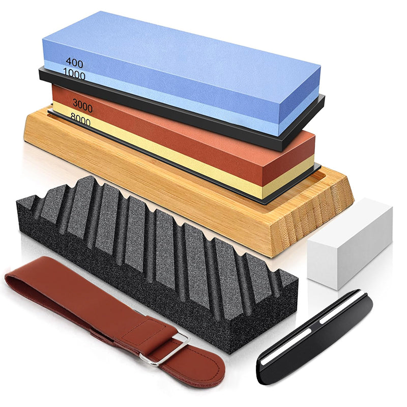 OZZYCOOK Complete Knife Sharpening Stone Set