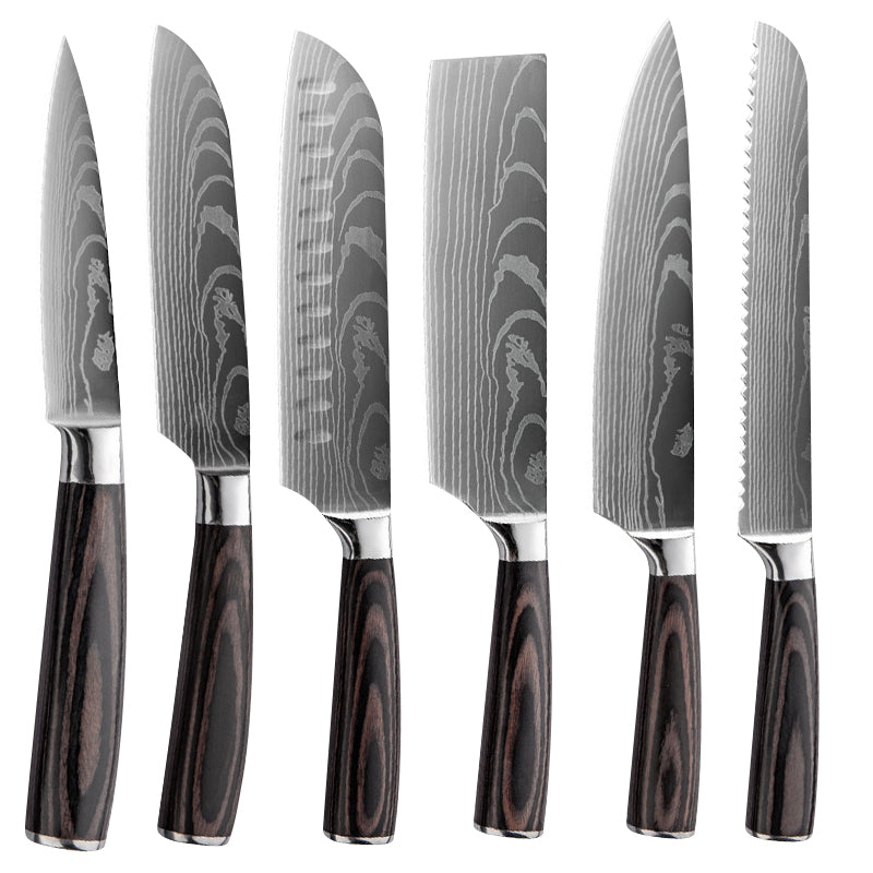 OZZYCOOK Chef Kitchen Knife Set 6-Piece