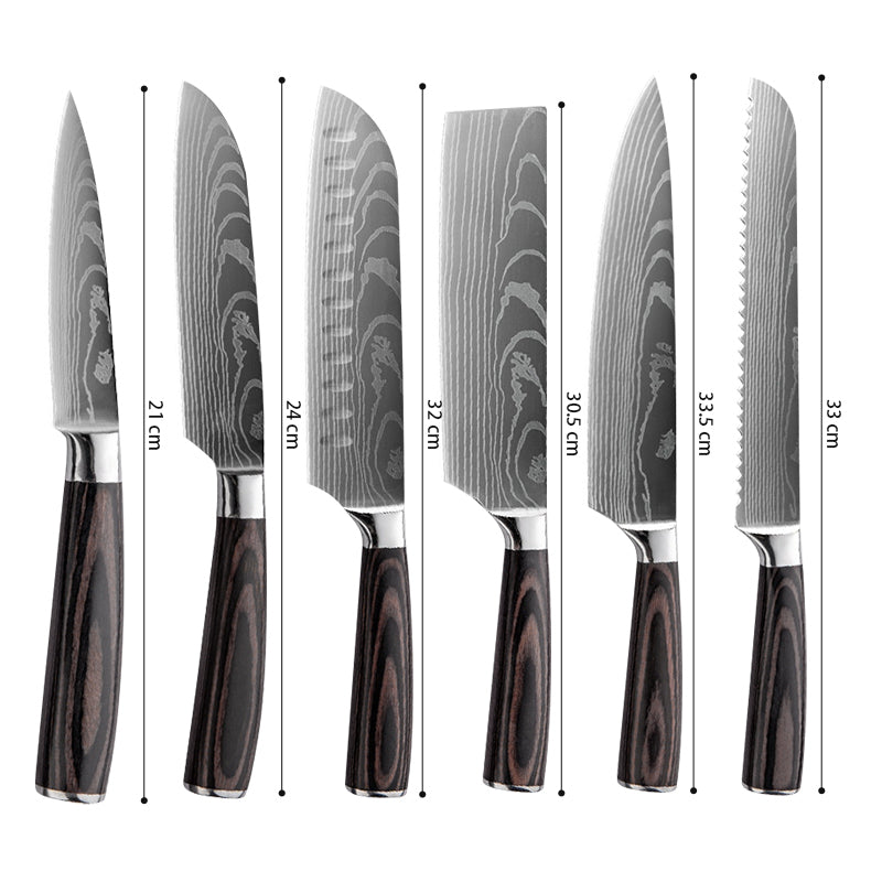 OZZYCOOK Chef Kitchen Knife Set 6-Piece