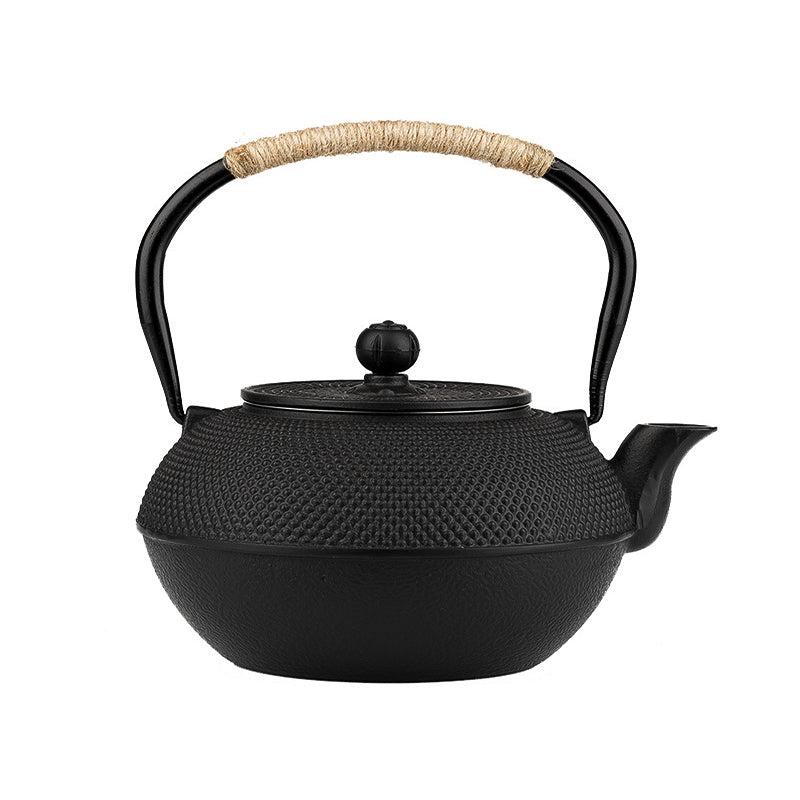 OZZYCOOK Cast Iron Teapot with Stainless Steel Tea Infuser