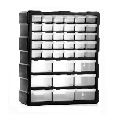 STORFEX 39-Drawer Plastic Storage Drawer - Black