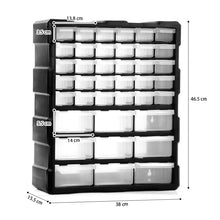 Load image into Gallery viewer, STORFEX 39-Drawer Plastic Storage Drawer - Black
