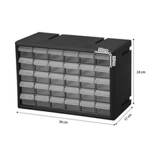 Load image into Gallery viewer, STORFEX 30-Drawer Plastic Storage Drawer - Black