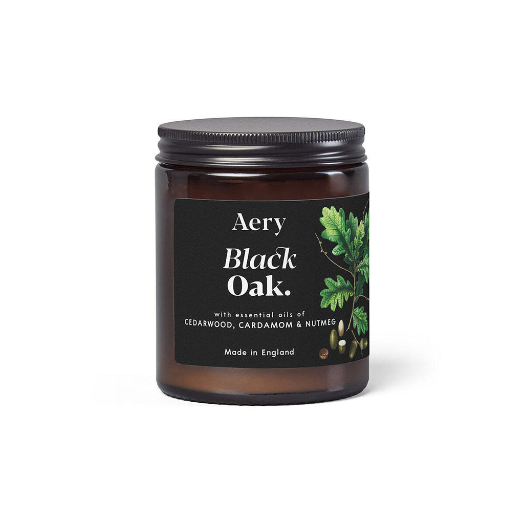 Aery Living: Botanical Green Candle Jar - Black Oak (140g)