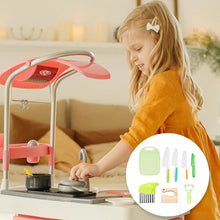 Load image into Gallery viewer, 8 Pcs Plastic Kitchen Knife Set for Kids - Green
