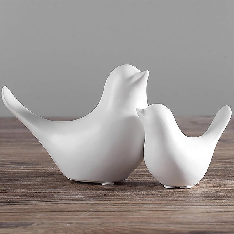 COMFEYA Small Animal Statues - White