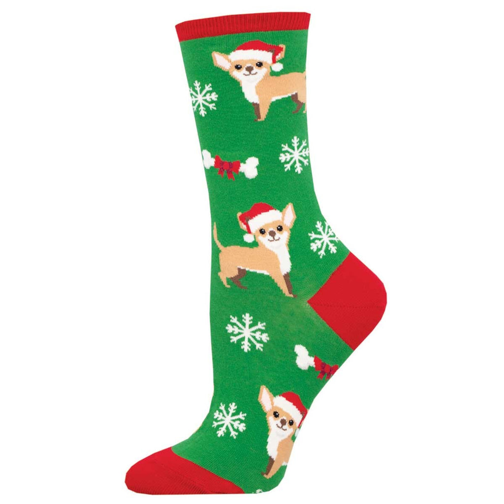 Socksmith: Festive Chihuahua - Green (Women's)