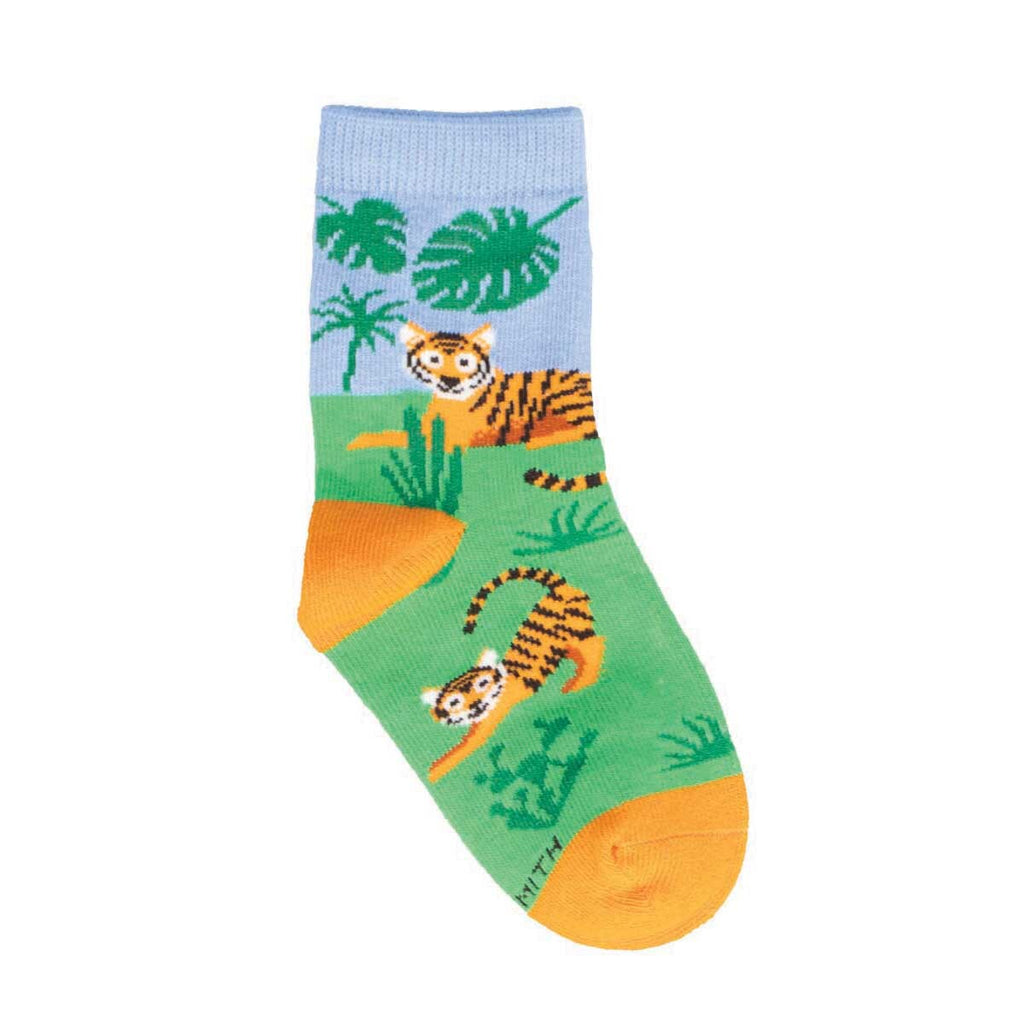 SockSmith: Terrific Tigers - Blue, Kids (4 - 7 yrs)