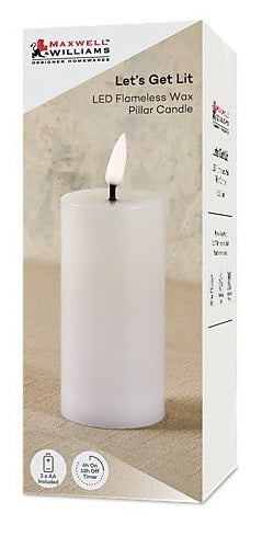 Maxwell & Williams: Let's Get Lit LED Flameless Candle - Natural (10x20cm)