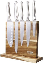 Load image into Gallery viewer, Appetito: Magnetic Double Sided Knife Stand - Acacia Wood