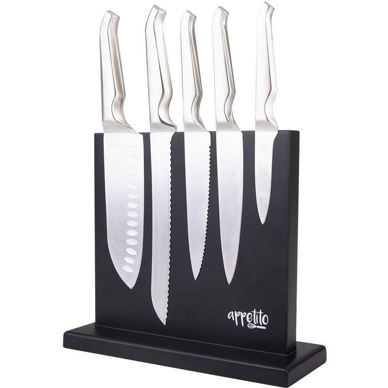 Appetito: Magnetic Double Sided Knife Stand - Matte Black