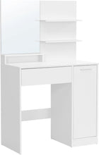 Load image into Gallery viewer, VASAGLE Dressing Table With Mirror - White