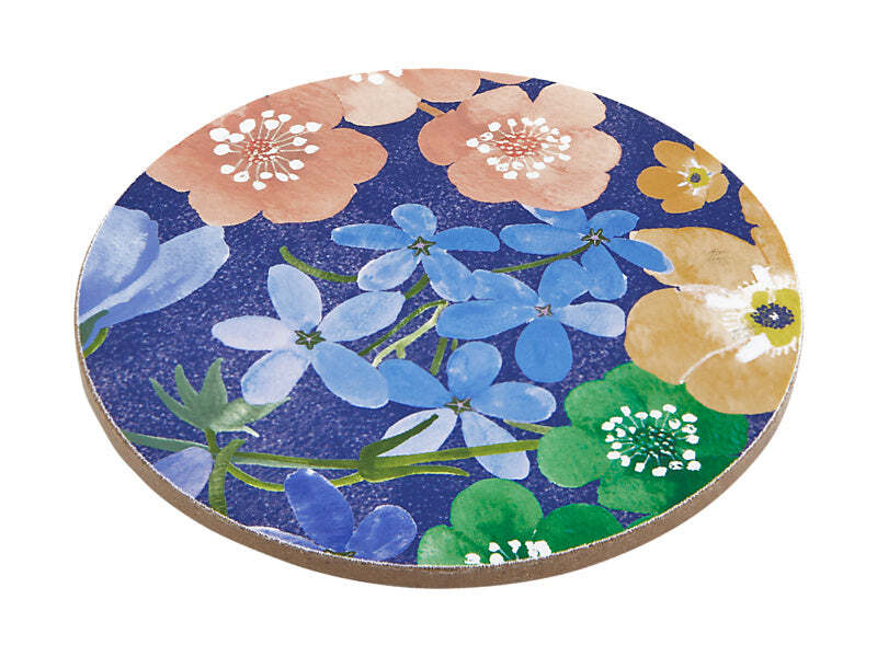 Maxwell & Williams: Forget Me Not Round Cork Back Coaster - Set of 4 (10cm)