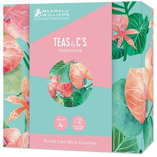 Load image into Gallery viewer, Maxwell &amp; Williams: Teas &amp; C&#39;s Tropicana Round Cork Back Coaster - Set of 4 (10cm)