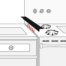 Load image into Gallery viewer, 2 Pack Stove Gap Covers - Black