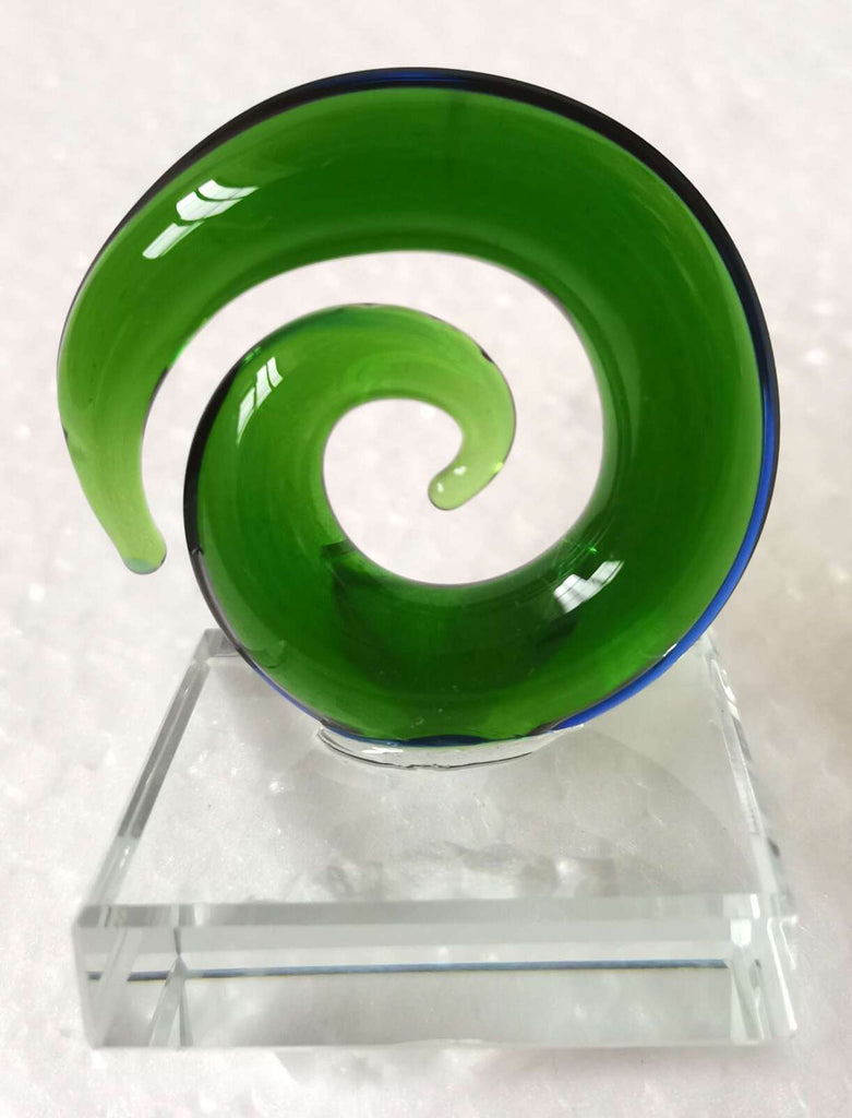 Glass Art Kiwiana Koru