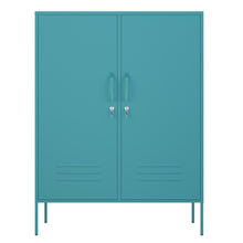 Load image into Gallery viewer, Fraser Country Milan Metal Side Cabinet - Mint Turquoise