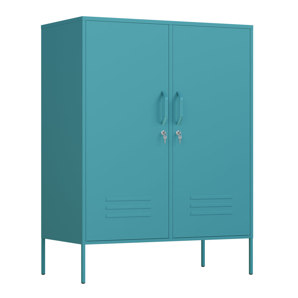 Fraser Country Milan Metal Side Cabinet - Mint Turquoise