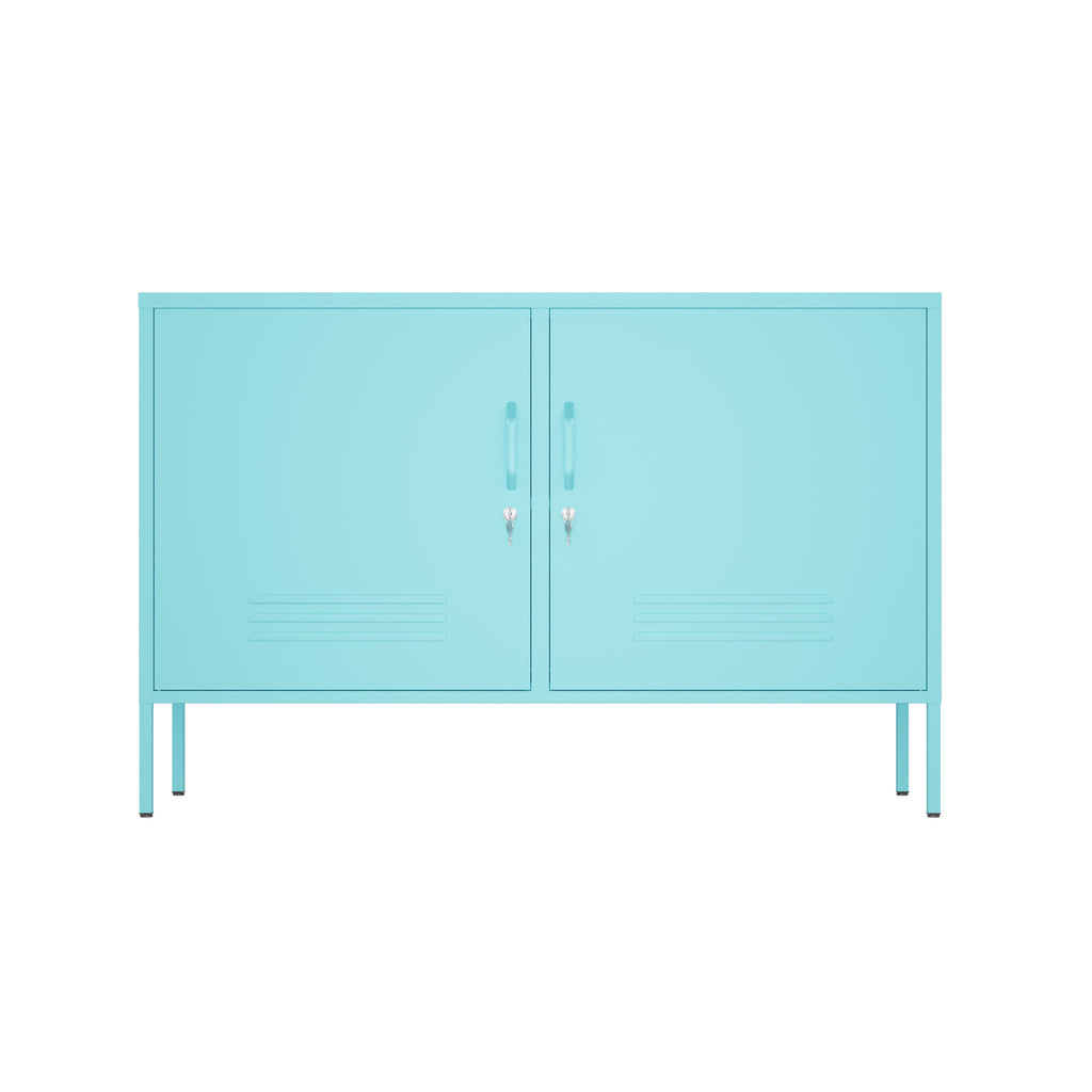 Fraser Country Milan Metal Storage Locker & TV Cabinet - Baby Blue