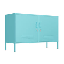 Load image into Gallery viewer, Fraser Country Milan Metal Storage Locker &amp; TV Cabinet - Baby Blue