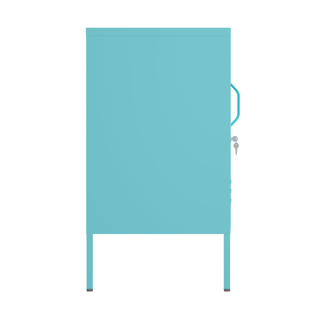 Fraser Country Milan Metal Storage Locker & TV Cabinet - Baby Blue