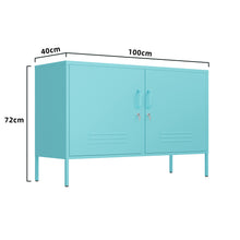 Load image into Gallery viewer, Fraser Country Milan Metal Storage Locker &amp; TV Cabinet - Baby Blue