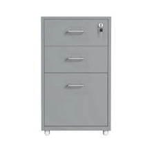 Load image into Gallery viewer, Gorilla Office - Mobile Metal 3 Drawer Cabinet - Grey