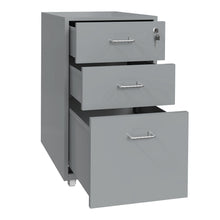 Load image into Gallery viewer, Gorilla Office - Mobile Metal 3 Drawer Cabinet - Grey