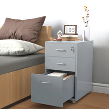 Load image into Gallery viewer, Gorilla Office - Mobile Metal 3 Drawer Cabinet - Grey