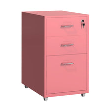 Load image into Gallery viewer, Gorilla Office - Mobile Metal 3 Drawer Cabinet - Antique Pink