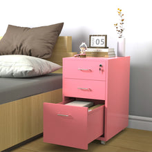 Load image into Gallery viewer, Gorilla Office - Mobile Metal 3 Drawer Cabinet - Antique Pink