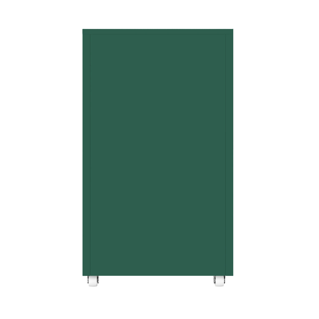 Gorilla Office - Mobile Metal 3 Drawer Cabinet - Pine Green