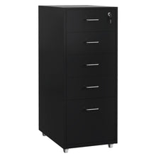 Load image into Gallery viewer, Gorilla Office - Mobile Metal 5 Drawer Cabinet - Graphite Black