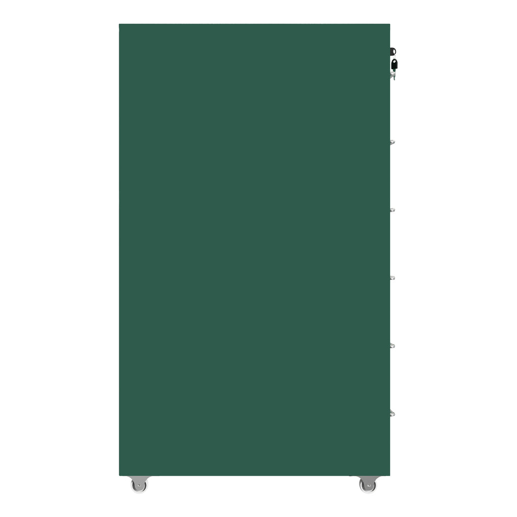 Gorilla Office - Mobile Metal 6 Drawer Cabinet -Pine Green