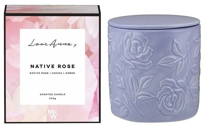 Maxwell & Williams: Love Anna Botanika Fragrance Candle - Native Rose (290g)