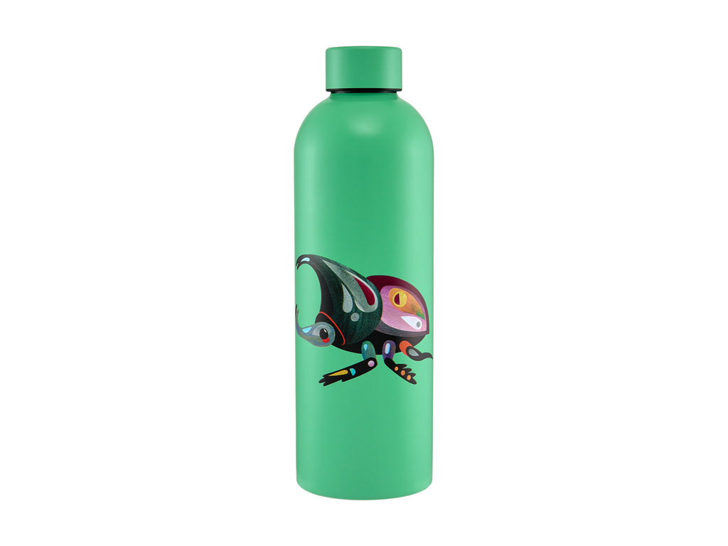 Maxwell & Williams: Pete Cromer Garden Party Double Wall Insulated Bottle - Rhino Beetle (750ml)