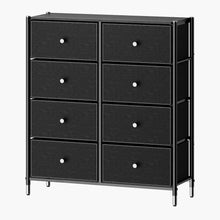 Load image into Gallery viewer, Fraser Country 8 Drawer Storage Dresser - Black / Silver