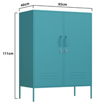 Load image into Gallery viewer, Fraser Country Milan Metal Side Cabinet - Mint Turquoise