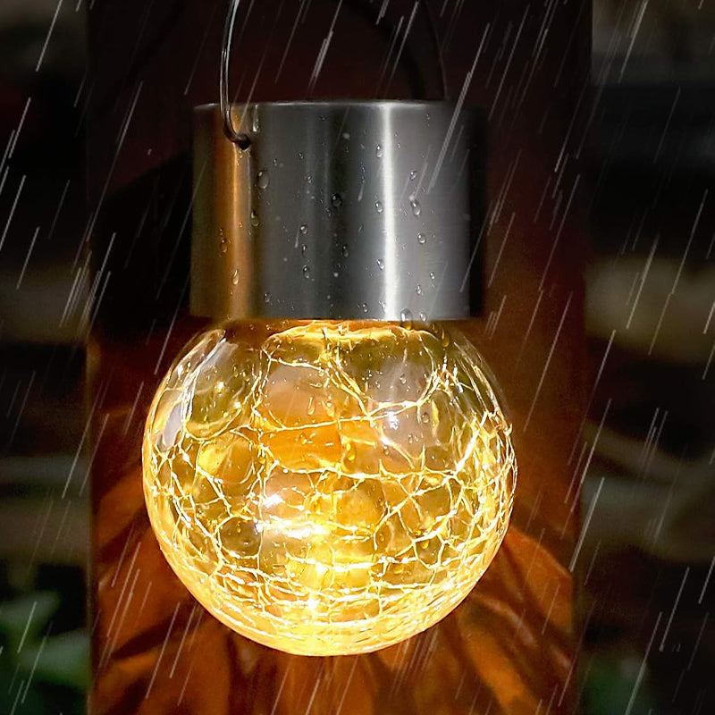 LUMIRO 12 Pack Hanging Outdoor Solar Lights Warm