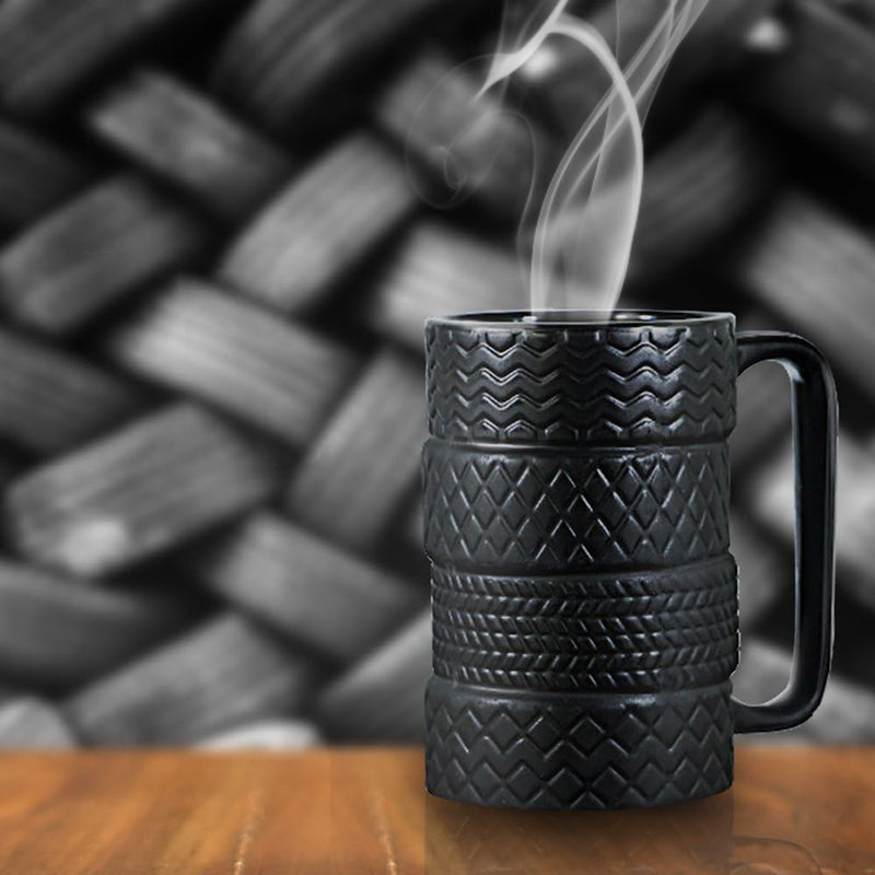 Tire Stack Frosted Ceramic Mug