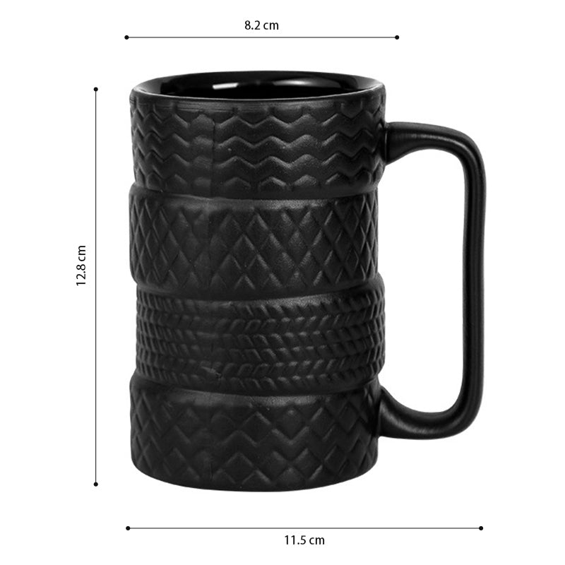 Tire Stack Frosted Ceramic Mug