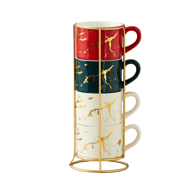 STORFEX 220ml Ceramic Mug Set of 4