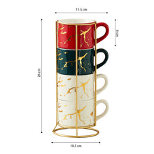 Load image into Gallery viewer, STORFEX 220ml Ceramic Mug Set of 4