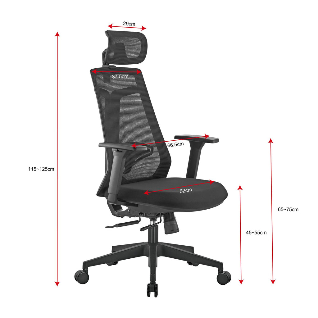 Fraser Country - Ergonomic Chair Black / Black