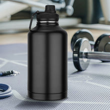 Load image into Gallery viewer, HYPERANGER 1.9 L Insulated Water Bottle and Straw Spout Lid - Black