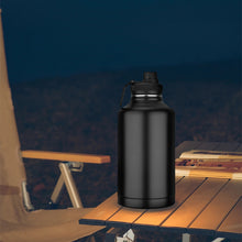 Load image into Gallery viewer, HYPERANGER 1.9 L Insulated Water Bottle and Straw Spout Lid - Black